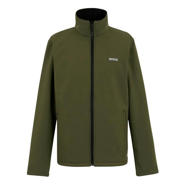 Regatta Mens Cera V Wind Resistant Soft Shell Jacket - Olive Night