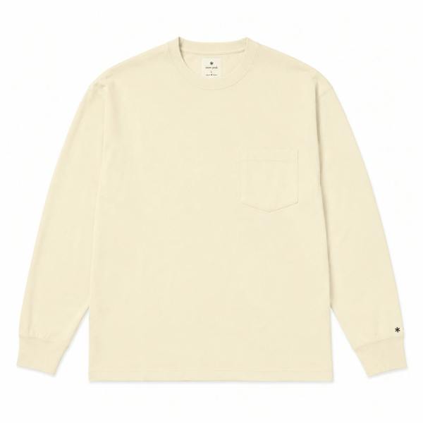 Snow Peak Recycled Cotton Heavy Long Sleeve T-Shirt Ecru