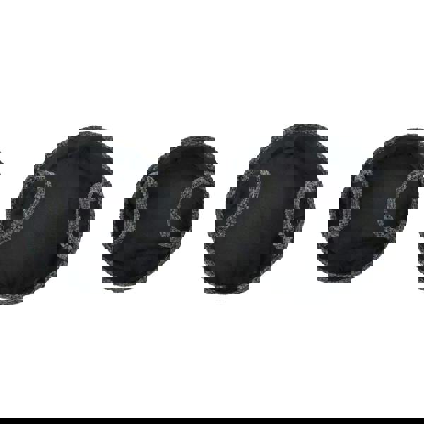 JVL Metro Round Fabric Storage Basket with Handles for Home Organisation, Set of 2, Black