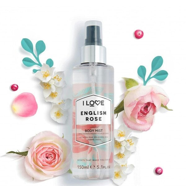 I LOVE Signature English Rose Body Mist, 150ml