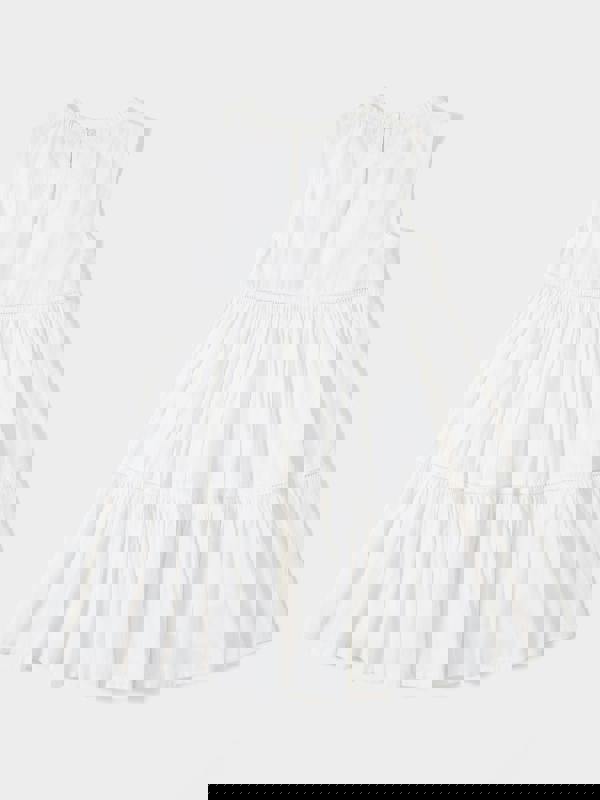 GWD Zadie Diamante Trim White Dress