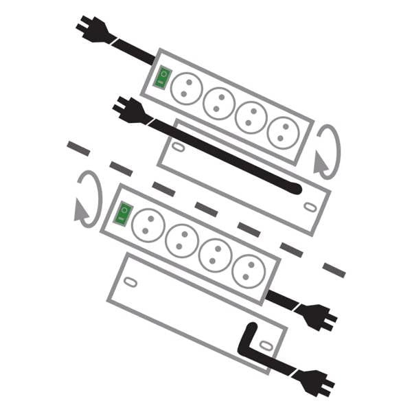 Brennenstuhl Primera-Line Extension Lead 10-Way - 2 Metre Cable - Silver