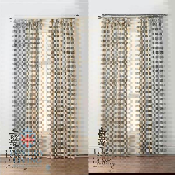 Luxury Living Luxury Fern Jacquard Pencil Pleat Taped Top Ready Made Curtains