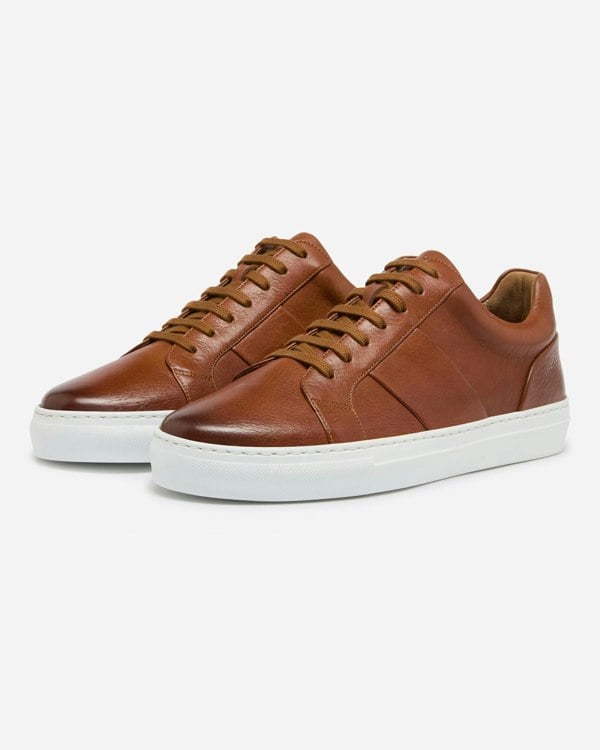 Oliver Sweeney Kendal Mens Soft-Milled Calf Leather Trainers - Tan