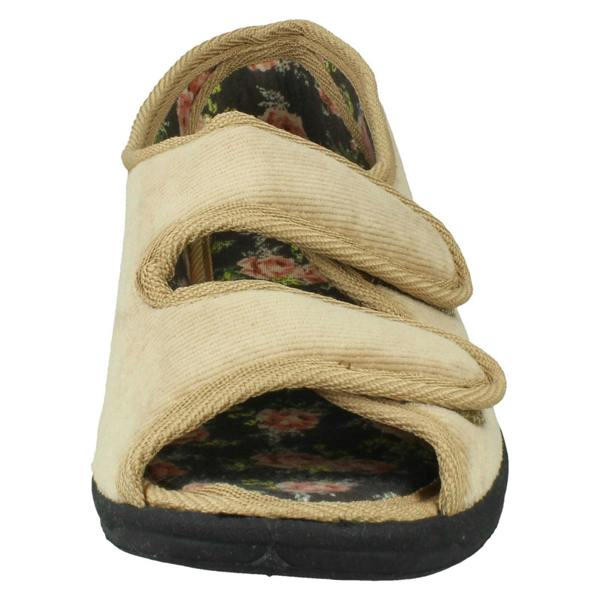 Four Seasons Ladies Four Seasons Floral Lined Slippers Mary