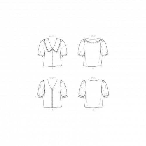 New Look Sewing Pattern 6707, Tops for Women, A (4-6-8-10-12-14-16) - Easy