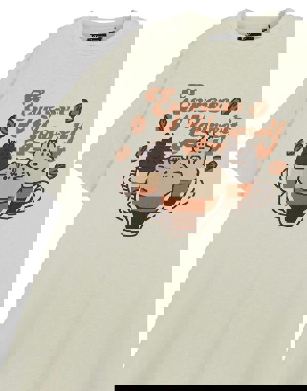 Pusheen Womens Beige Espresso Yourself Short Sleeved T-Shirt