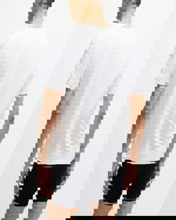 HUGO Mens  Three-Pack of Underwear T-Shirts in Cotton with Logos NOS - White 100