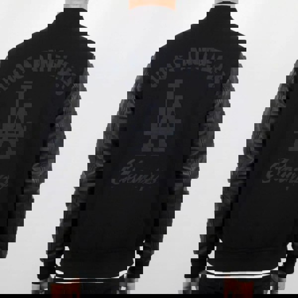 TruClothing Men's LA Varsity Leather Bomber Jacket