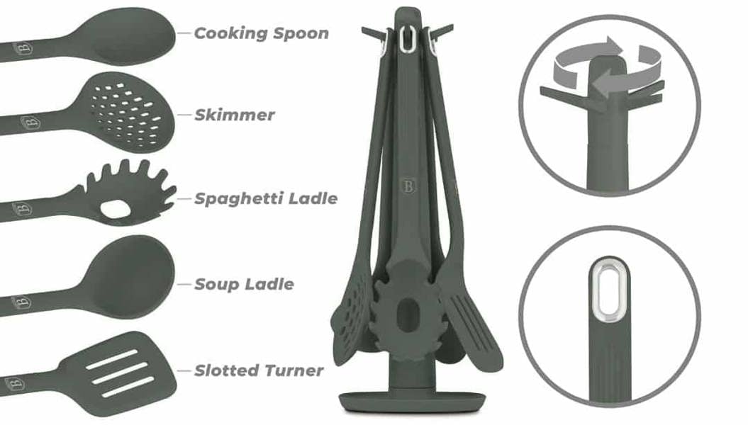 6 Piece Kitchen Tool Set Matt Green LPBH265
