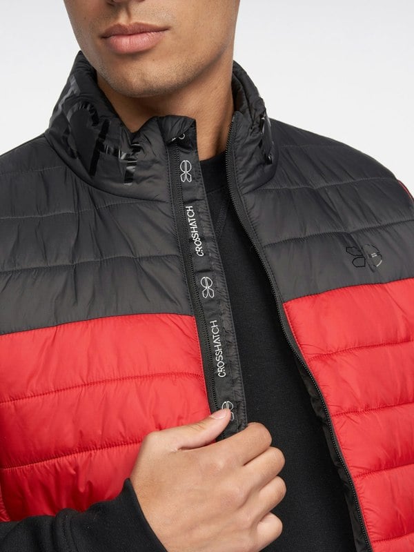 Crosshatch Presnell High Neck Gilet Red