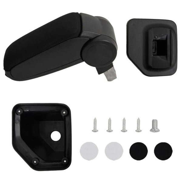 Berkfield Car Armrest Black 15x32x(40-52) cm ABS
