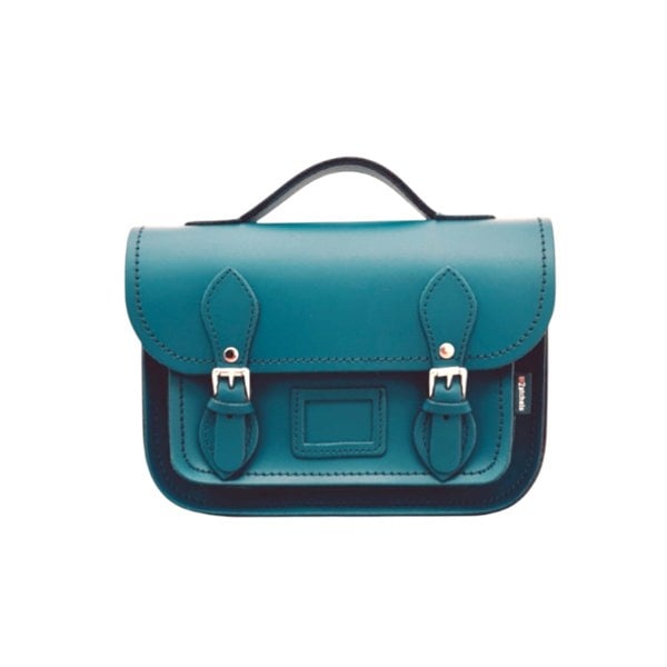 Zatchels Leather Midi Satchel - Teal