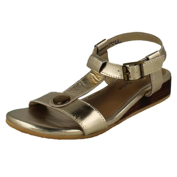 Leather Collection Ladies Leather Collection T-Bar Sandals F00452