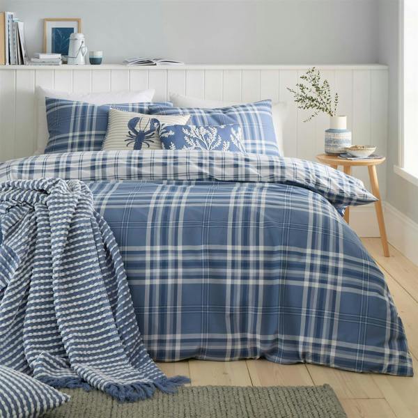Kelso Check Blue Duvet Cover Set