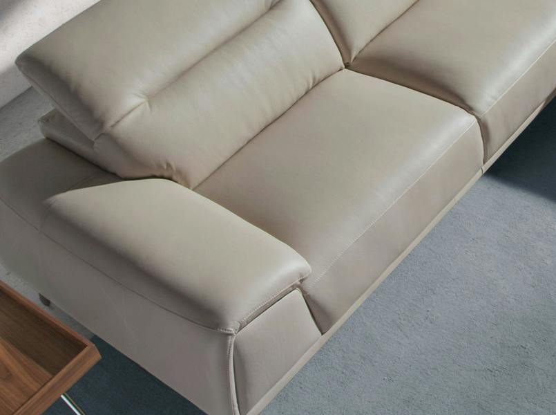 Angel Cerdá Corner sofa in taupe grey leather 6149/6150