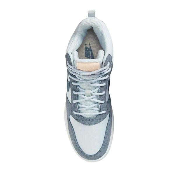 Nike Womens/Ladies Court Borough Premium Leather Mid Cut Trainers - White/Blue - 