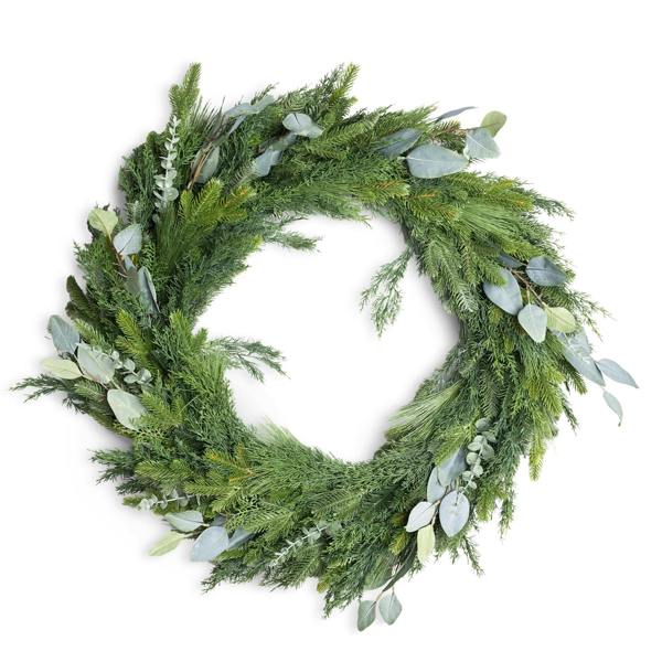 100cm Green Artificial PE Christmas Wreath for Indoor and Sheltered Outdoor Display image 1