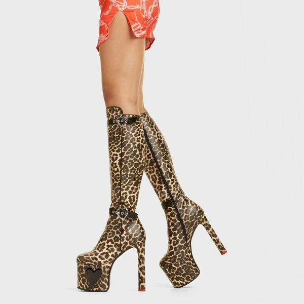 Lamoda Fuzzy Brown Leopard Print Flats with Cushioned Comfort for Everyday