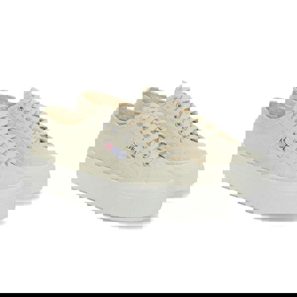 Superga Womens/Ladies 2740 Lace Up Platforms - Beige/Eggshell/Avorio - 