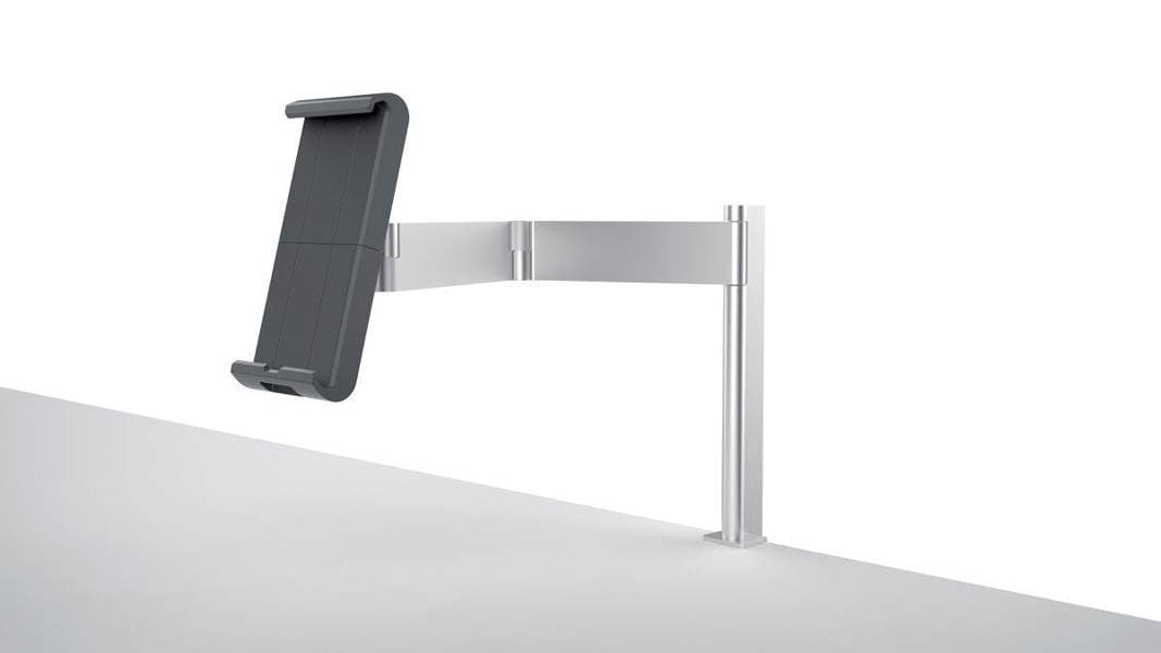 Durable Aluminium Tablet Holder iPad Bed Table Clamp | Lockable & Rotatable