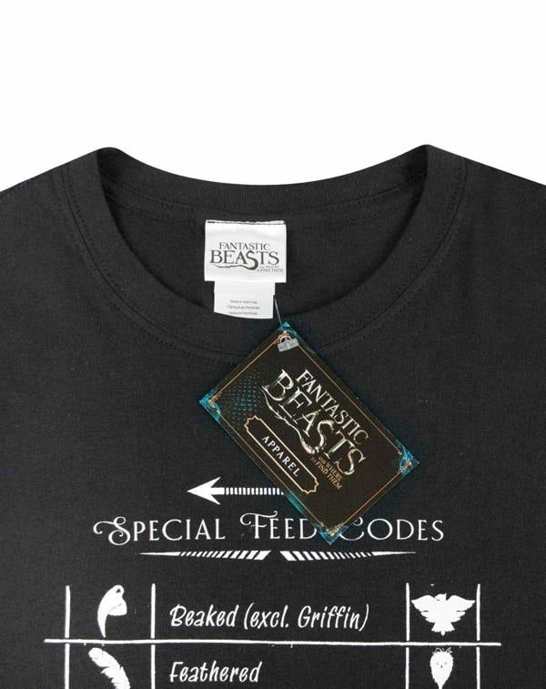 Fantastic Beasts And Where To Find Them Mens Black Special Feed Codes Short Sleeved T-Shirt