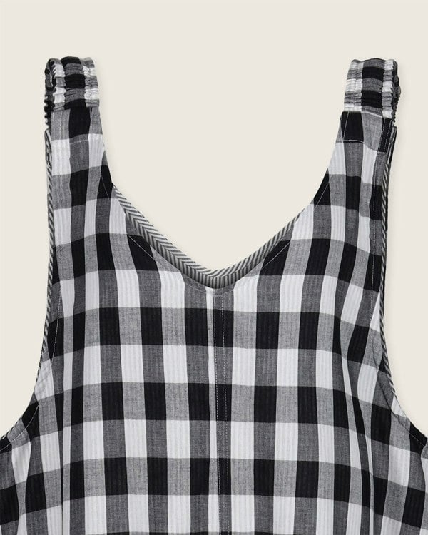 Grace Multicolour Check Print Reversible Wide Leg Jumpsuit - image 5