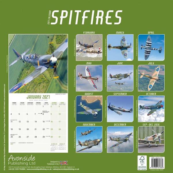 Spitfires Calendar 2027, Wall Calendars, Month To View, History & Literature, Gift