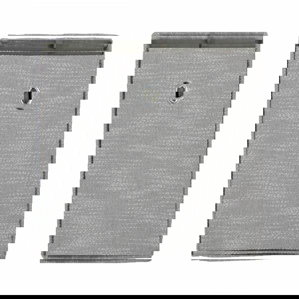 JVL Serena Foldable Fabric Storage Cube with Lid for Bedroom and Living Room Storage, Light Grey