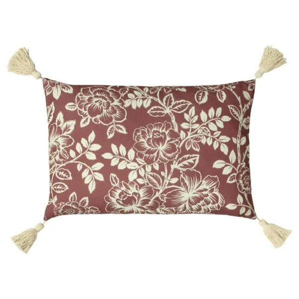 Paoletti Somerton Floral Cushion Cover - Mulberry - 