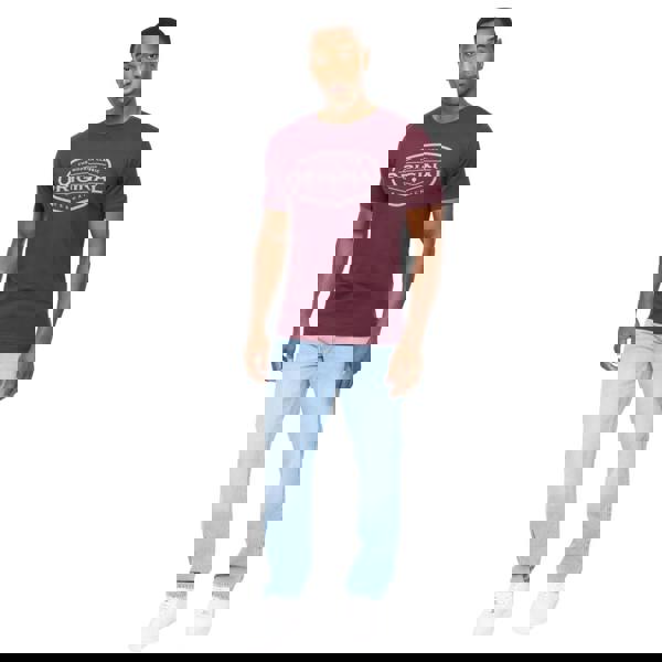 Crosshatch Mens Traptons T-Shirt - Rum Raisin - 