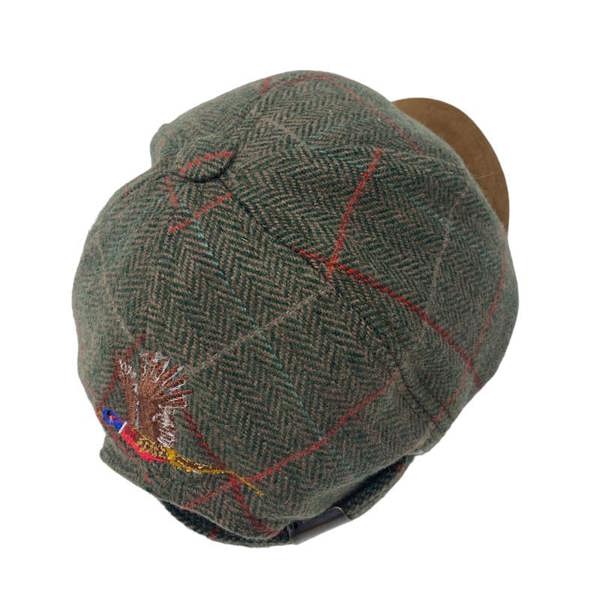 Tweed Baseball Cap with Pheasant