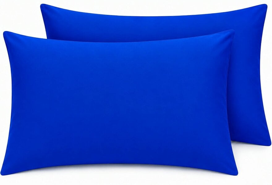 Night Zone 200 Thread Count Egyptian Cotton Pillowcases Pair – Hotel Quality Bed Linen - Royal Blue - House Wife Pillow Cases