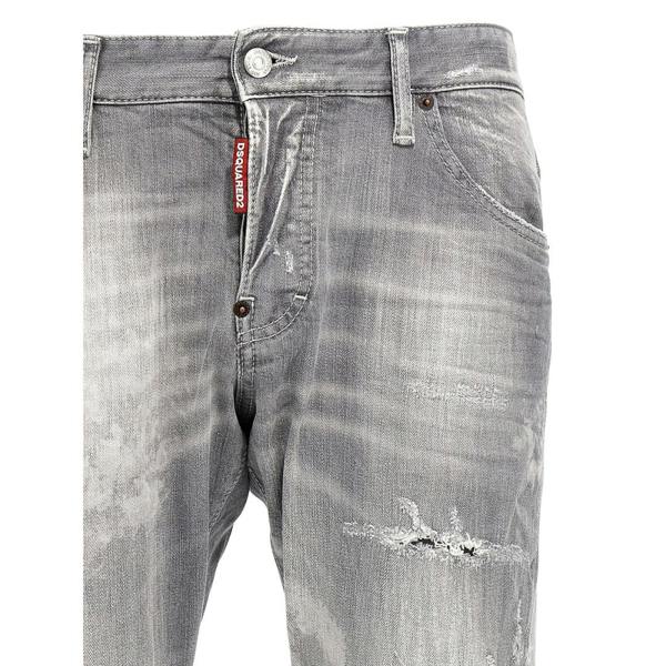 DSQUARED2 Sexy Twist Jeans Worn Faded Style Grey Jeans W28