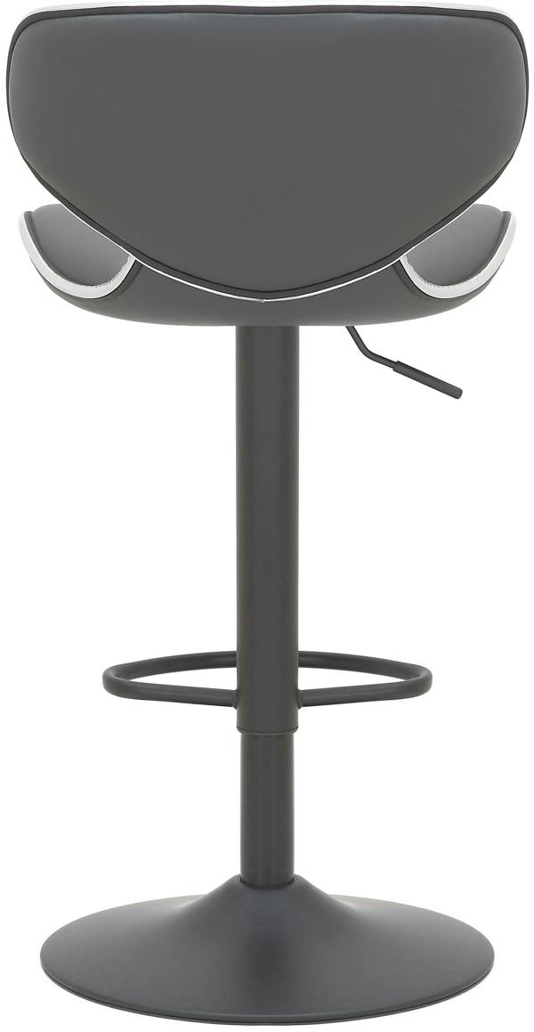 Lamboro Carcaso Single Kitchen Bar Stool, Matt Black Footrest, Adjustable Swivel Gas Lift, Breakfast Bar & Home Barstool, Charcoal Grey