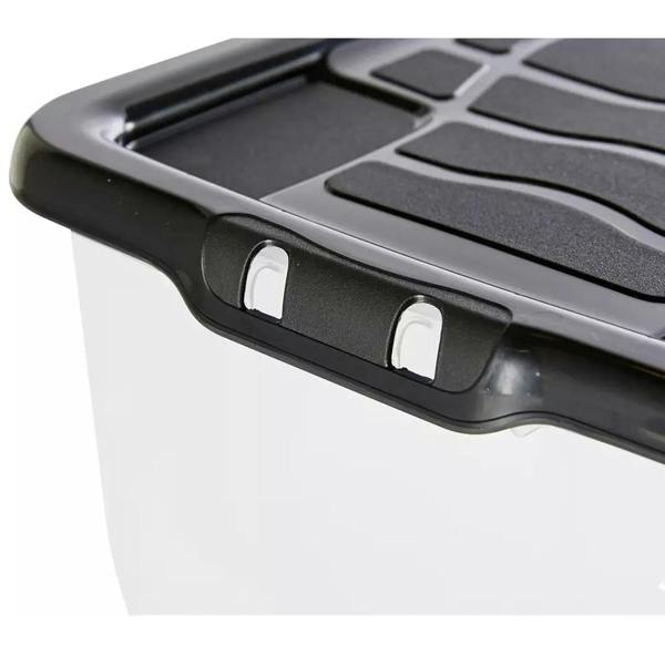 2 Pack 30L Underbed Storage Boxes with Lids Stackable Storage Boxes