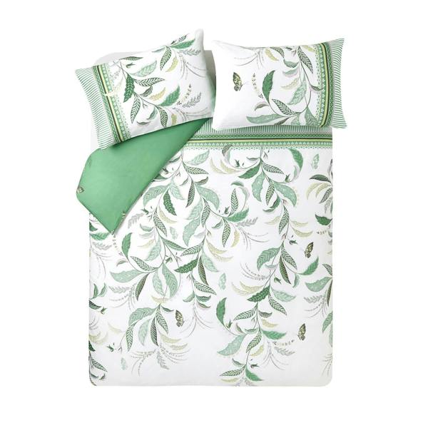Sara Miller Fern Garden Spring Green Super King Duvet Cover Set