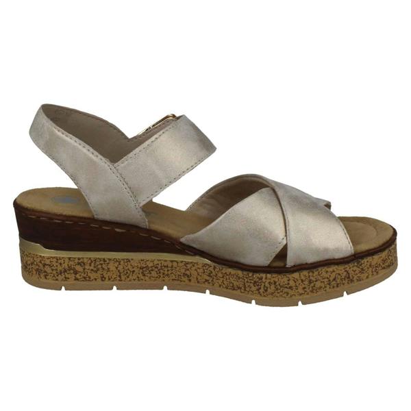 Rieker Ladies Rieker Cross Over Wedge Sandals 63795