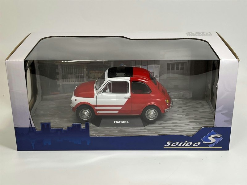 Solido Fiat 500 L Robe Di Kappa White Red 1965 1:18 Scale 1801408