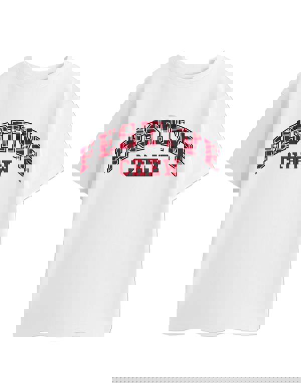 Show Me The Merch Unisex White Festive Crew Short Sleeved T-Shirt