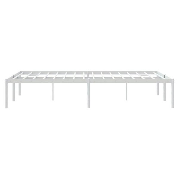 Berkfield Metal Bed Frame White 120x200 cm