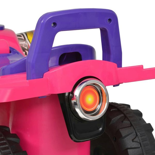 Berkfield Children's Ride-on ATV with Sound and Light Pink and Purple