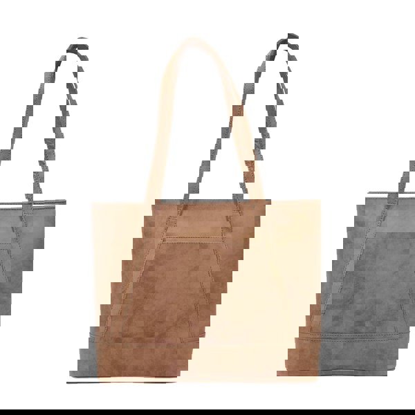 Assots London 'EVELYN' Tan Walnut Real Distressed Leather Designer Tote Work Bag