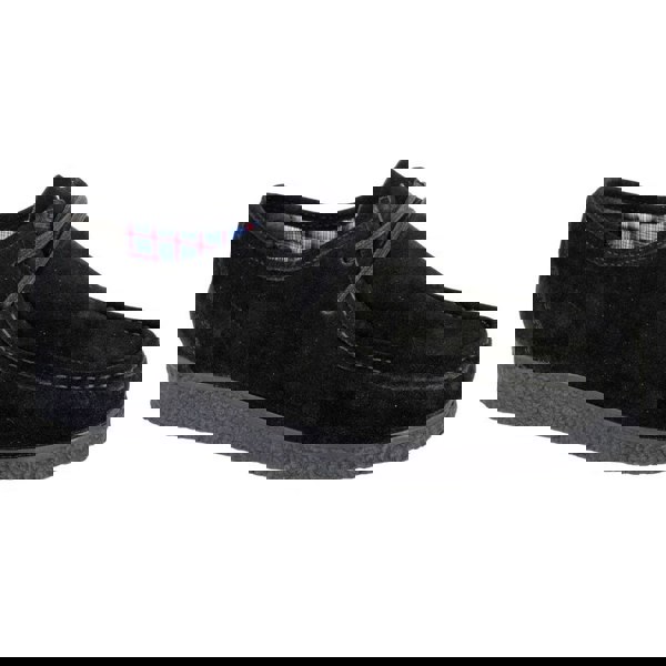 Roamers Mens Suede Apron Casual Shoes - Black