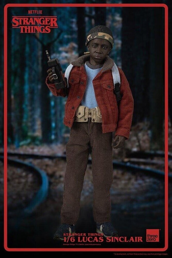 Threezero Lucas Sinclair Stranger Things Collectible Figure 1:6 Scale ThreeZero 3Z03180W0