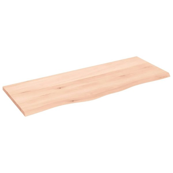 Berkfield Wall Shelf 100x40x2 cm Untreated Solid Wood Oak