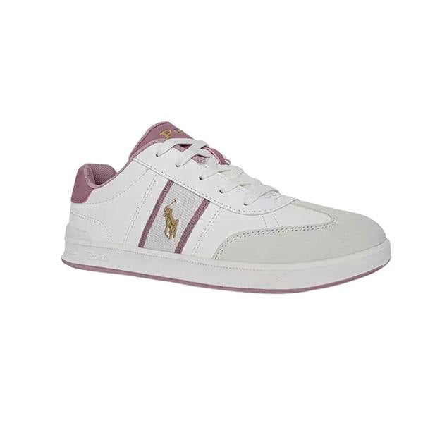 Ralph Lauren Childrens/Kids Heritage Court Shoes - White/Blush - 
