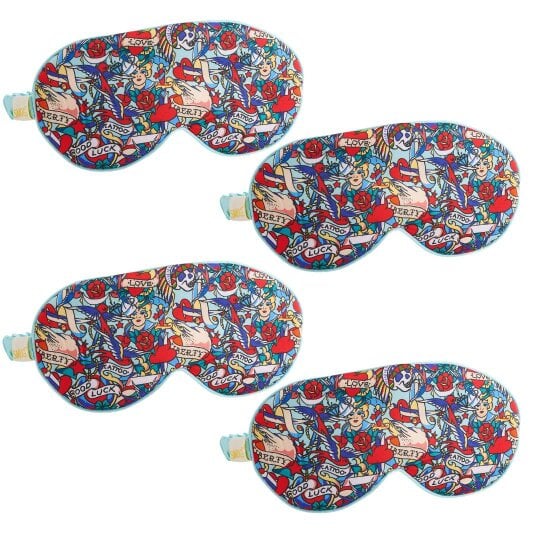 Satin Sleep Mask Multipack Sets - Various Designs - Tattoo