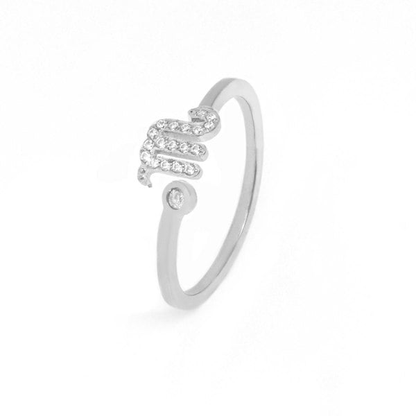 Say It With Scorpio Ring with CZ Stones - Silver Plated