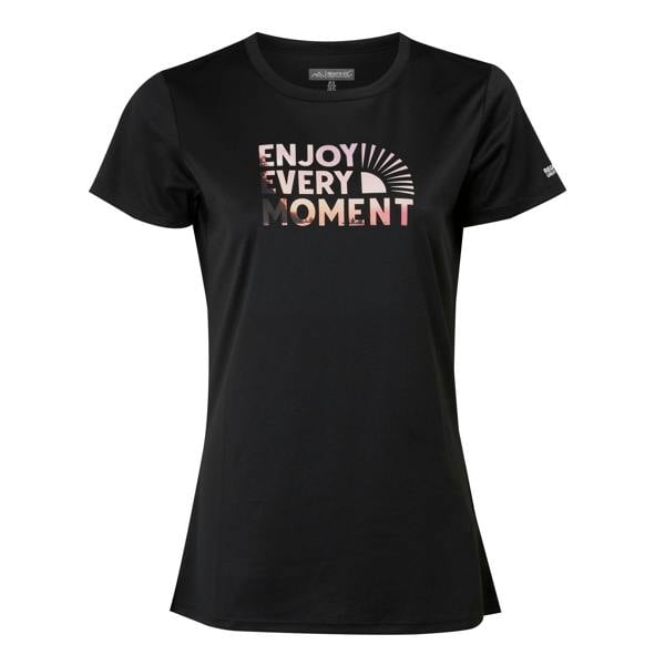 Regatta Womens Fingal VIII Enjoy Every Moment T-Shirt - Black